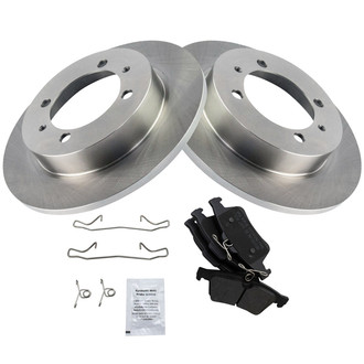 TRQ® - Rear Disc Brake Kit with Semi-Metallic Pads