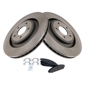 TRQ® - Front Disc Brake Kit with Semi-Metallic Pads