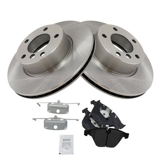 TRQ® - Front Disc Brake Kit with Semi-Metallic Pads