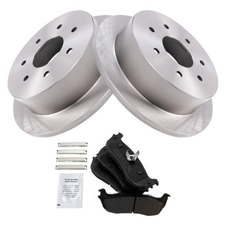 TRQ® - Rear Disc Brake Kit with Semi-Metallic Pads