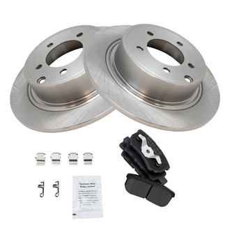 TRQ® - Rear Disc Brake Kit with Semi-Metallic Pads