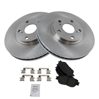 TRQ® - Front Disc Brake Kit with Semi-Metallic Pads