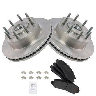 TRQ® - Front Disc Brake Kit with Semi-Metallic Pads