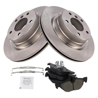 TRQ® - Rear Disc Brake Kit with Semi-Metallic Pads