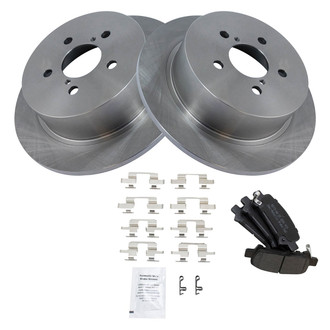 TRQ® - Rear Disc Brake Kit with Semi-Metallic Pads