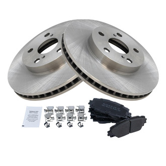 TRQ® - Front Disc Brake Kit with Semi-Metallic Pads