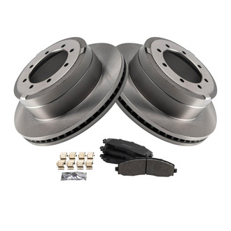 TRQ® - Rear Disc Brake Kit with Semi-Metallic Pads