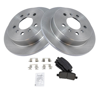 TRQ® - Rear Disc Brake Kit with Semi-Metallic Pads