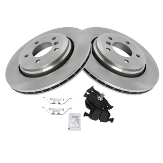 TRQ® - Rear Disc Brake Kit with Semi-Metallic Pads