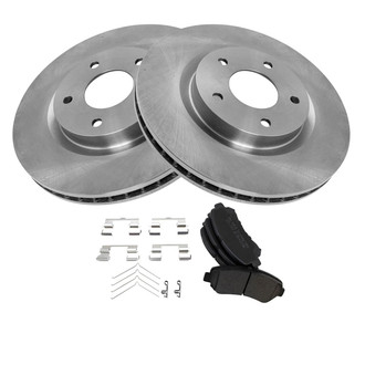 TRQ® - Front Disc Brake Kit with Semi-Metallic Pads