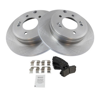 TRQ® - Rear Disc Brake Kit with Semi-Metallic Pads
