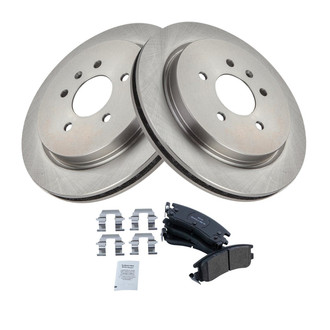 TRQ® - Rear Disc Brake Kit with Semi-Metallic Pads