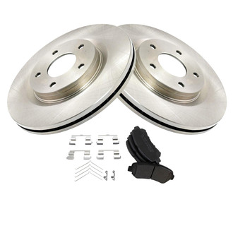 TRQ® - Front Disc Brake Kit with Semi-Metallic Pads