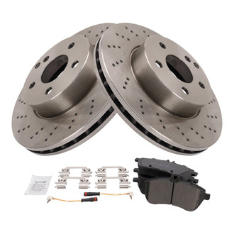 TRQ® - Disc Brake Kit with Semi-Metallic Pads