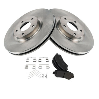 TRQ® - Front Disc Brake Kit with Semi-Metallic Pads