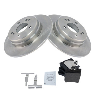 TRQ® - Rear Disc Brake Kit with Semi-Metallic Pads