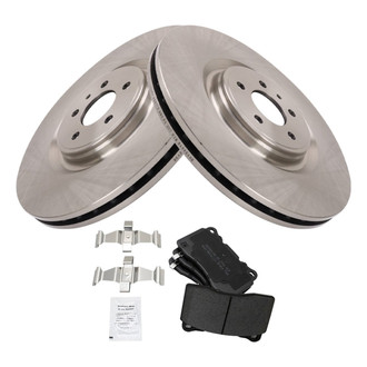 TRQ® - Front Disc Brake Kit with Semi-Metallic Pads