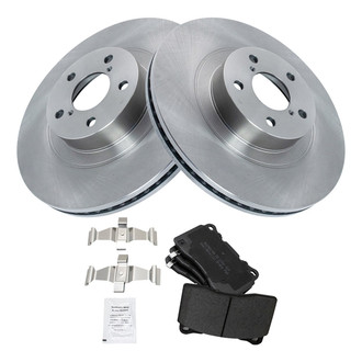 TRQ® - Front Disc Brake Kit with Semi-Metallic Pads