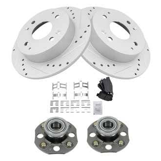 TRQ® - Performance Semi-Metallic Brake Kit with Hub Assemblies