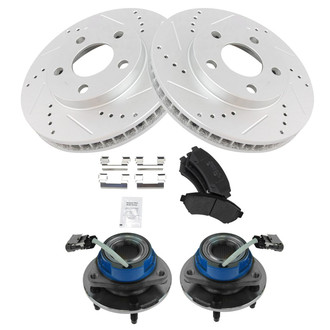 TRQ® - Performance Semi-Metallic Brake Kit with Hub Assemblies