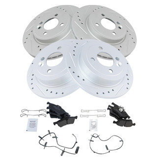 TRQ® - Performance Semi-Metallic Front and Rear Brake Kit