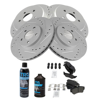TRQ® - Performance Semi-Metallic Front and Rear Brake Kit