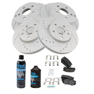 TRQ® - Performance Semi-Metallic Front and Rear Brake Kit