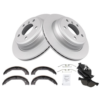 TRQ® - Rear Disc Brake Kit with Ceramic Pads and Shoes