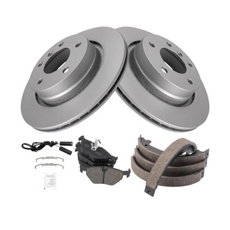 TRQ® - Rear Disc Brake Kit with Ceramic Pads and Shoes