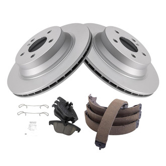 TRQ® - Rear Disc Brake Kit with Ceramic Pads and Shoes