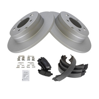 TRQ® - Rear Disc Brake Kit with Ceramic Pads and Shoes