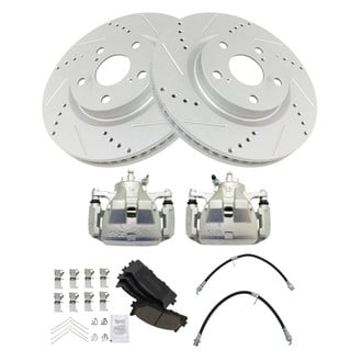 TRQ® - Performance Ceramic Brake Kit with Calipers and Hoses