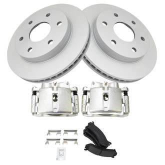 TRQ® - Front Disc Brake Kit with Ceramic Pads, Calipers and Hoses