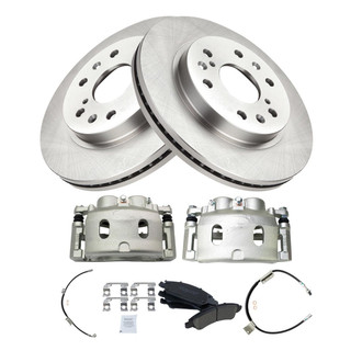 TRQ® - Front Disc Brake Kit with Ceramic Pads, Calipers and Hoses
