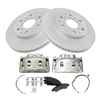 TRQ® - Front Disc Brake Kit with Ceramic Pads, Calipers and Hoses