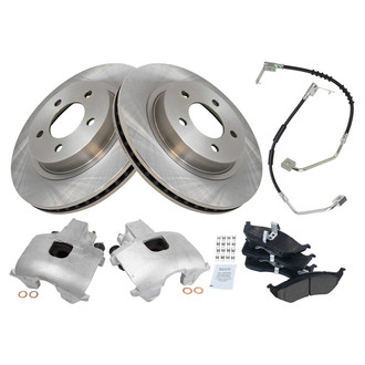 TRQ® - Front Disc Brake Kit with Ceramic Pads, Calipers and Hoses