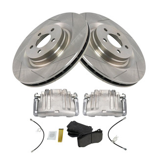 TRQ® - Front Disc Brake Kit with Ceramic Pads, Calipers and Hoses