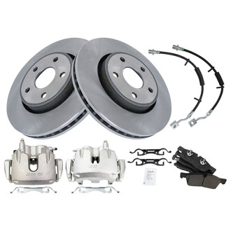 TRQ® - Front Disc Brake Kit with Ceramic Pads, Calipers and Hoses