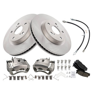 TRQ® - Disc Brake Kit with Ceramic Pads, Calipers and Hoses