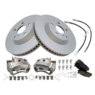 TRQ® - Disc Brake Kit with Ceramic Pads, Calipers and Hoses