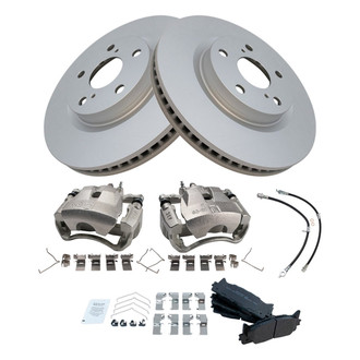 TRQ® - Disc Brake Kit with Semi-Metallic Pads, Calipers and Hoses