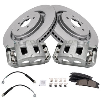 TRQ® - Front Disc Brake Kit with Ceramic Pads, Calipers and Hoses