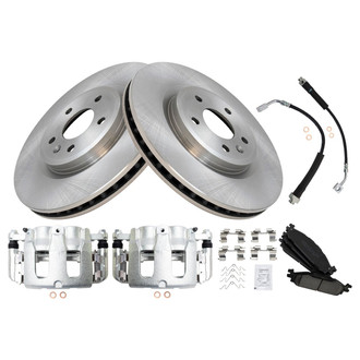 TRQ® - Disc Brake Kit with Ceramic Pads, Calipers and Hoses