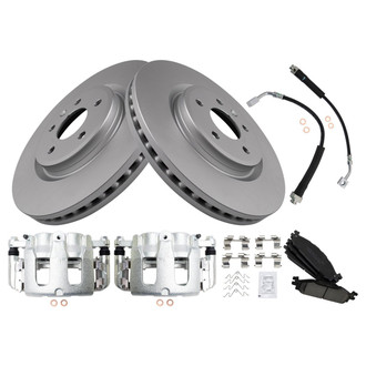 TRQ® - Front Disc Brake Kit with Ceramic Pads, Calipers and Hoses