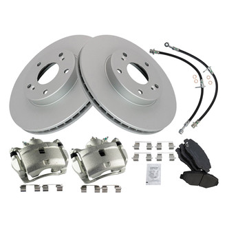 TRQ® - Front Disc Brake Kit with Ceramic Pads, Calipers and Hoses