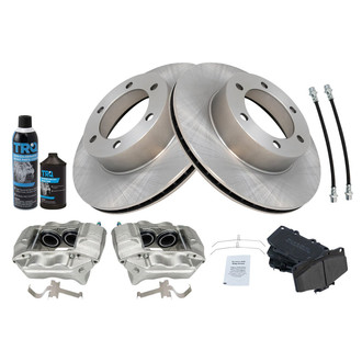 TRQ® - Front Disc Brake Kit with Semi-Metallic Pads