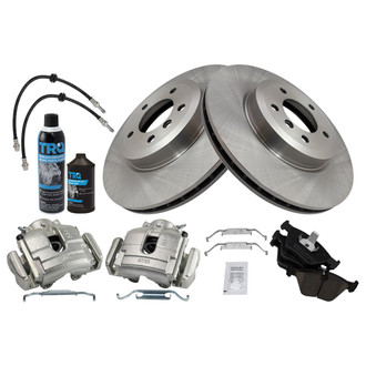 TRQ® - Front Disc Brake Kit with Ceramic Pads, Calipers and Hoses