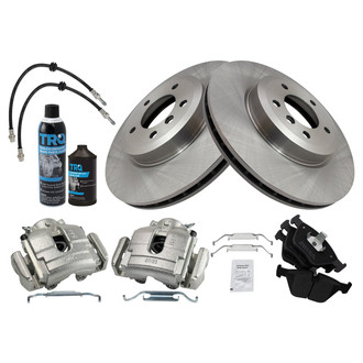 TRQ® - Front Disc Brake Kit with Semi-Metallic Pads