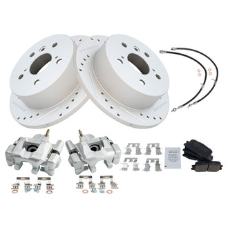 TRQ® - Performance Ceramic Brake Kit with Calipers and Hoses