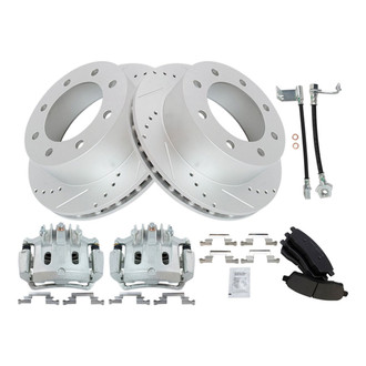 TRQ® - Performance Ceramic Brake Kit with Calipers and Hoses